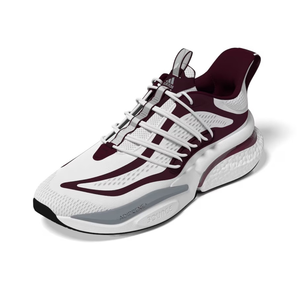 Adidas alphaboost v1 Mississippi State Bulldogs White/Maroon